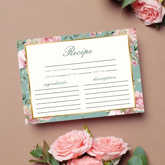 レシピラブシャックフィアンスガーデンブライダルシャワー エンクロージャーカード