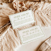 レシピリクエストカード、市場から生まれたブライダル エンクロージャーカード