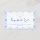 レシピリクエストカードforレモン&ブルーブライダルシャワー エンクロージャーカード (正面)