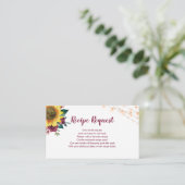 レシピリクエストサンフラワーブルゴーニュバラ エンクロージャーカード (スタンド正面)