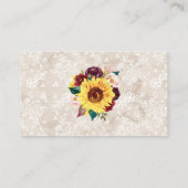 レシピリクエストサンフラワーブルゴーニュフローラレース エンクロージャーカード (裏面)