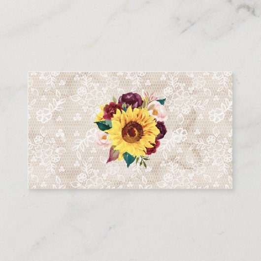 レシピリクエストサンフラワーブルゴーニュフローラレース エンクロージャーカード (裏面)