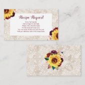 レシピリクエストサンフラワーブルゴーニュフローラレース エンクロージャーカード (正面/裏面)