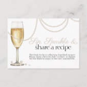 レシピリクエストピアスプロセッコブライダルシャワー エンクロージャーカード (正面)