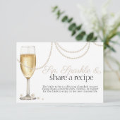 レシピリクエストピアスプロセッコブライダルシャワー エンクロージャーカード (スタンド正面)