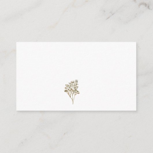 レシピリクエストラブは開花ボホブライダルシャワー エンクロージャーカード (裏面)