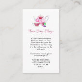 レシピリクエスト愛は醸造ブライダルシャワー茶 エンクロージャーカード (正面)