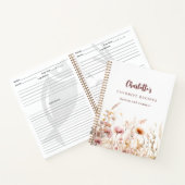 レシピワイルドフラワーピンクのベージュの名前 ノートブック (内部)