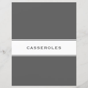 レシピ主題区切り Casseroles グレーと白