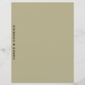 レシピ分割器 |ケーキとクッキー |セージシンプルグリーン (裏面)