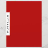 レシピ分割器 |スープとサラダ |赤い白黒 (裏面)