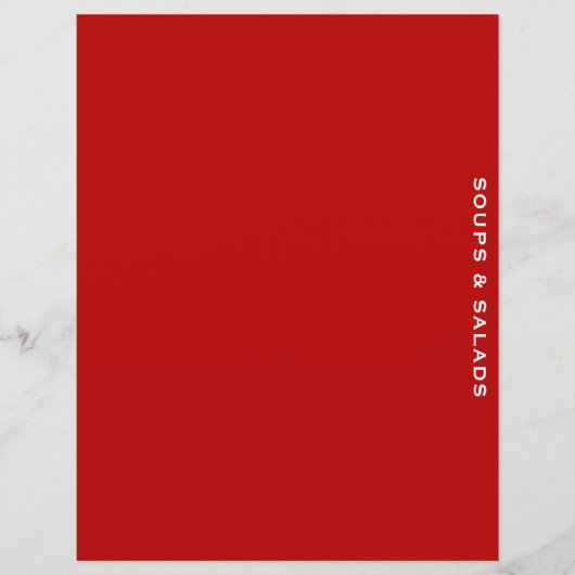 レシピ分割器 |スープとサラダ |赤シンプル色 (正面)