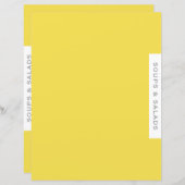 レシピ分割器 |スープとサラダ |黄シンプル色 (正面/裏面)