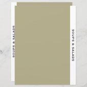 レシピ分割器 |スープとサラダ | Sage白黒 (正面/裏面)