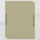 レシピ分割器 |セージとブラック |メインディッシュ (正面/裏面)