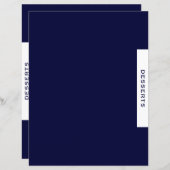 レシピ分割器 |デザート |ネイビシンプルー&ホワイト (正面/裏面)