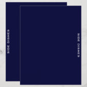 レシピ分割器 |ネイビーブルー&ホワイト |サイドディッシュ (正面/裏面)