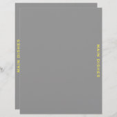 レシピ分割器 |メインディッシュ |グレーと黄色 (正面/裏面)