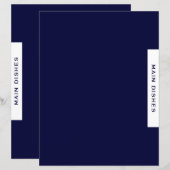 レシピ分割器 |メインディッシュ |ネイビシンプルー&ホワイト (正面/裏面)