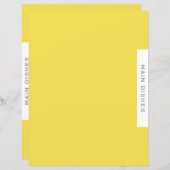 レシピ分割器 |メインディッシュ |黄シンプル色 (正面/裏面)