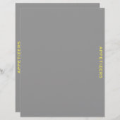 レシピ分割器 |前菜 |グレーと黄色 (正面/裏面)