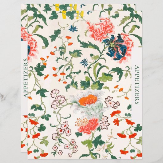 レシピ分割器 |前菜 |スタイリッシュフローラ (正面/裏面)