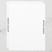 レシピ分割器 |前菜 |白シンプル色 (正面/裏面)