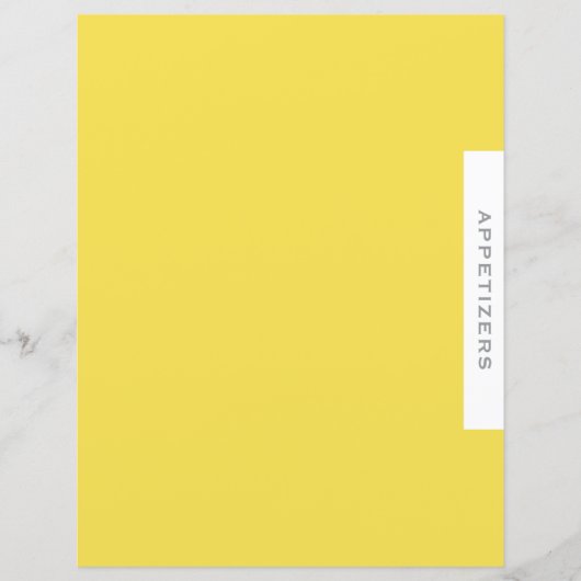 レシピ分割器 |前菜 |黄シンプル色 (正面)