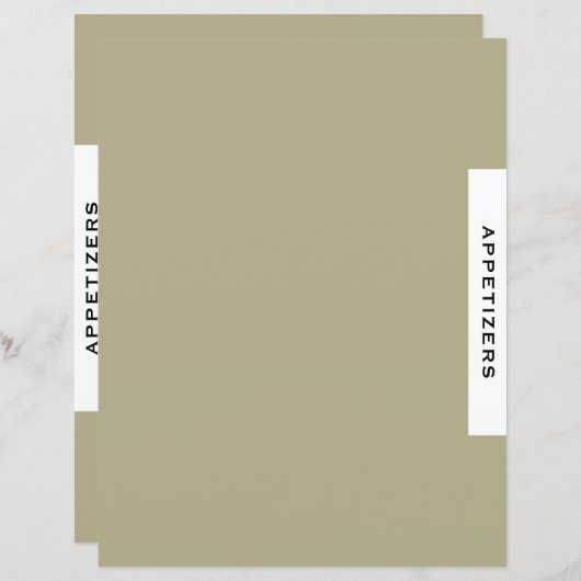 レシピ分割器 |前菜 | Sage Black & White (正面/裏面)