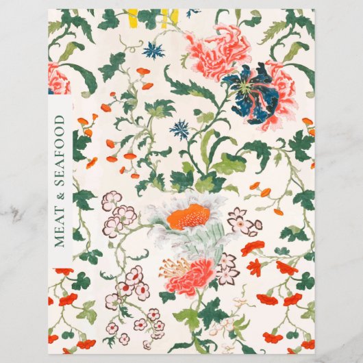 レシピ分割器 |肉と魚介類 |スタイリッシュフローラ (裏面)