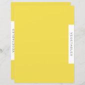 レシピ分割器 |野菜 |イエローグレーとホワイト (正面/裏面)