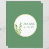 レシピ分周器ページ – グリーンハーブバインダー挿入 (正面/裏面)