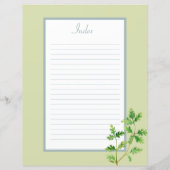 レシピ分周器ページ – グリーンハーブバインダー挿入 (裏面)