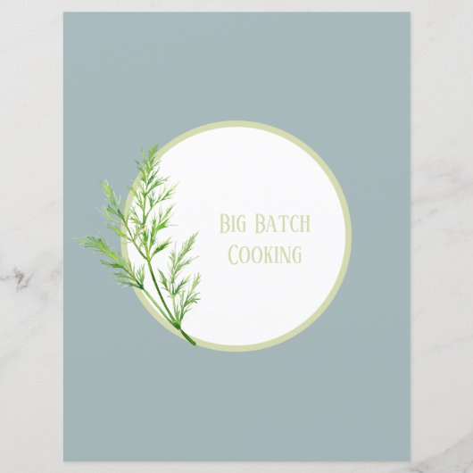 レシピ分周器ページ – ブルーハーブバインダー挿入 (正面)