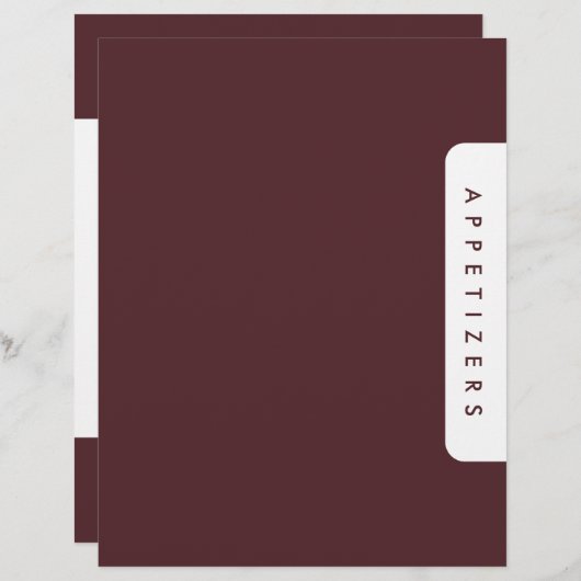 レシピ千鳥格子の分周器/前菜/カスタム (正面/裏面)