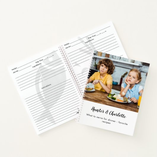 レシピ子ども食の食事の写真名 ノートブック (内部)