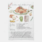 レシピ家宝ティータオル | トルコの詰め物 キッチンタオル (縦)