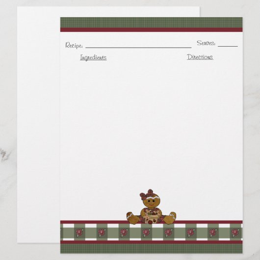 レシピ帳文具 (正面/裏面)