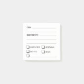 レシピ成分と食物アレルギーチェックリスト ポストイット (正面)