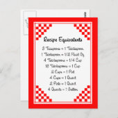 レシピ換算 キッチンヘルパー ポストカード (正面/裏面)