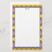 レシピ文房具ティール(緑がかった色) 便箋 (正面/裏面)