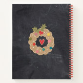 レシピ料理本かわいいジンジャーブレッド素朴シャルボード ノートブック (裏面)