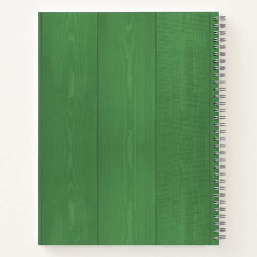 レシピ料理本のシェフモノグラムのラスティックキッチン ノートブック (裏面)