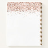 レシピ料理本バラ金ゴールドグリッター台所用品 ノートブック (裏面)