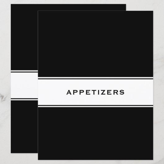 レシピ料理本章区切り |前菜 (正面/裏面)