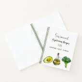 レシピ料理食品の野菜 ノートブック (内部)