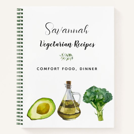 レシピ料理食品の野菜 ノートブック (正面)