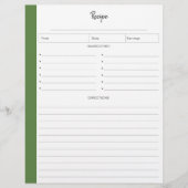 レシピ書式の線の付いたページ |トロピカル (正面)