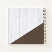 レシピ木製の台所用品の茶色の料理本 ノートブック (裏面)