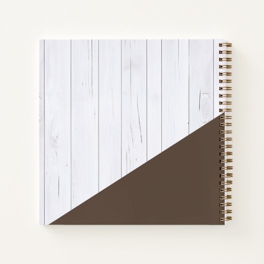 レシピ木製の台所用品の茶色の料理本 ノートブック (裏面)